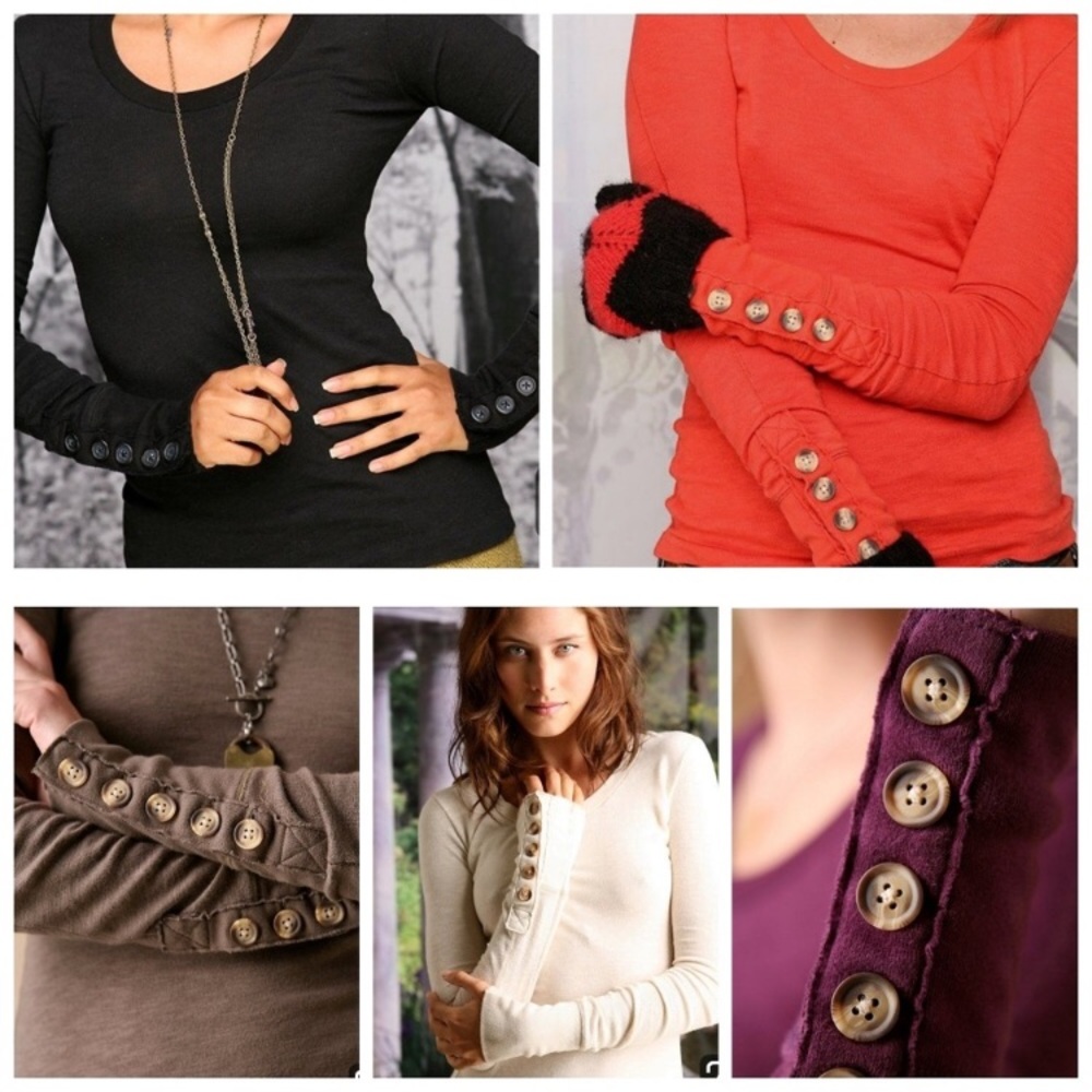 Free people rare thermal like button cuff henley